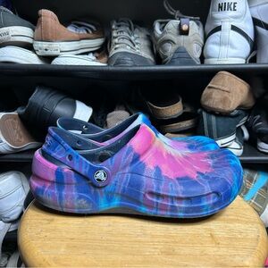 Crocs tie dye non slip clog sandals multicolor